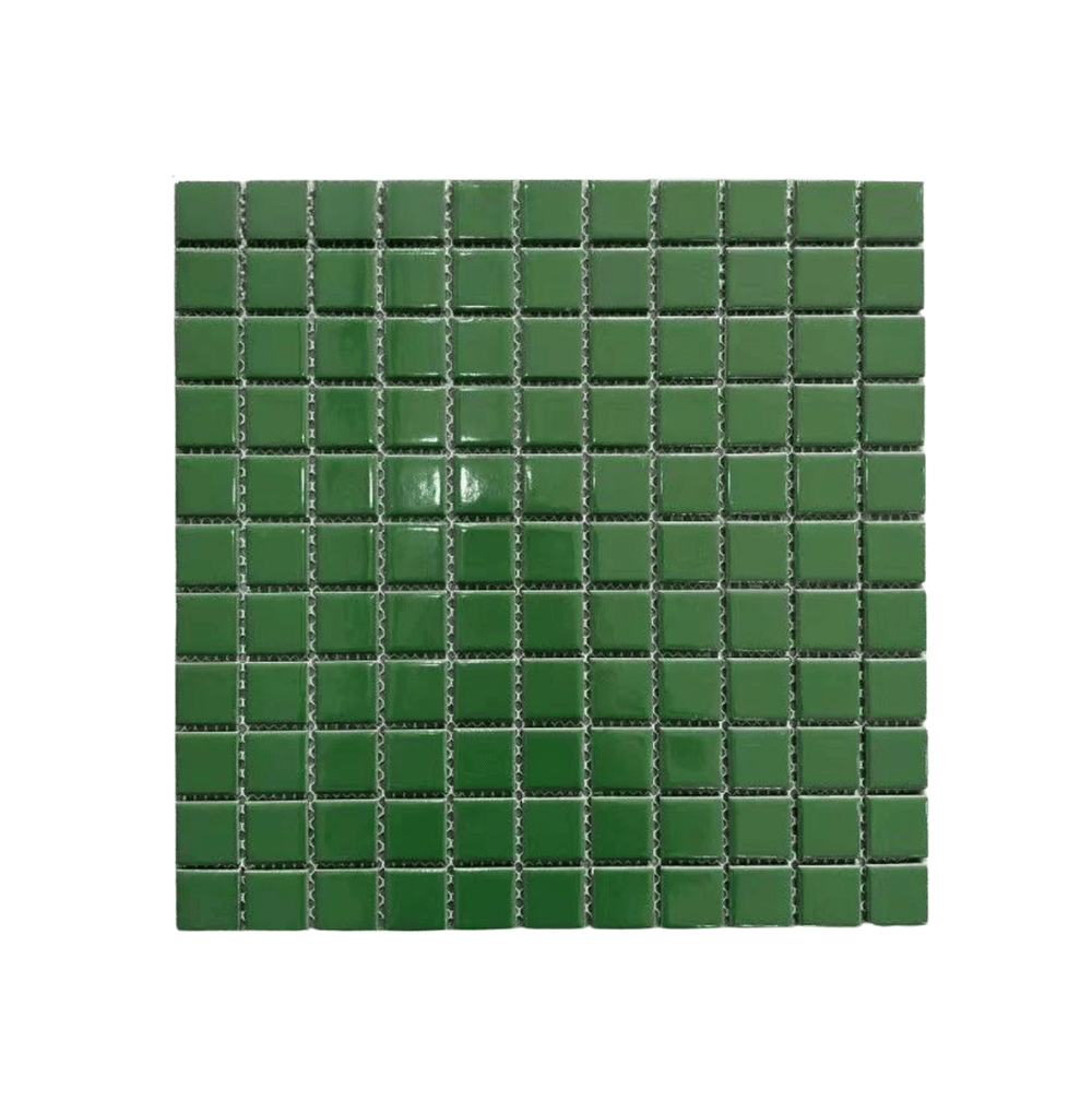 โมเสค TIMELESS TILES รุ่น CLASSIC SQUARE 25 ขนาด 30X30 ซม. สีเขียวเข้ม ผิวเงา GLOSS LEAVE GREEN โมเสคเซรามิกทรงสี่เหลี่ยมจัตุรัส_0